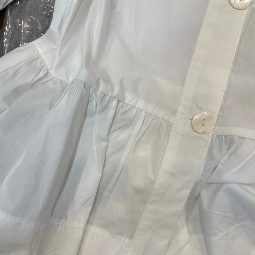 1. State Cream Short Sleeve Blouse with Button Detail - Picture 6 of 8